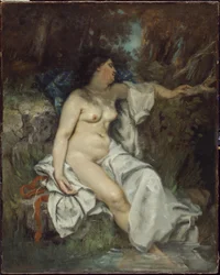 Bañista durmiendo junto a un arroyo, 1845