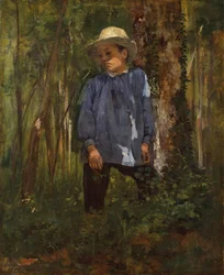 Niño en el bosque, c.1860 (óleo sobre lienzo)