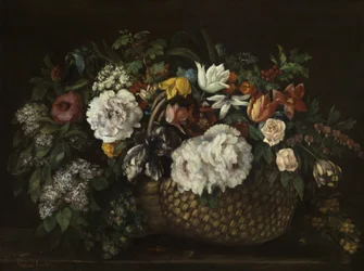 Flores en una cesta