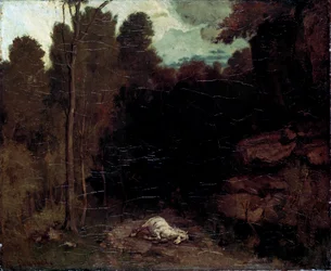 Paisaje con un Caballo Muerto, 1850s