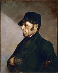Retrato de Eleonor Regis Courbet padre del pintor Pintura de Gustave Courbet