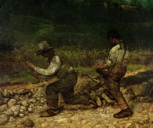 Los picapedreros, c.1849 (óleo sobre lienzo)