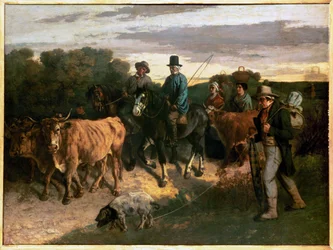 Los campesinos de Flagey (pintura sobre lienzo)