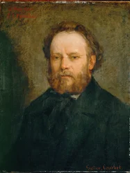 El filósofo y primer socialista Pierre-Joseph Proudhon (óleo sobre lienzo)