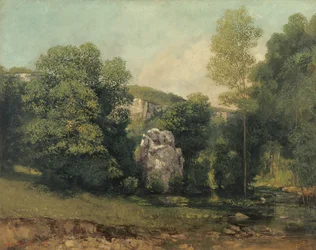 El arroyo de la Breme emergiendo del Puits Noir, 1865