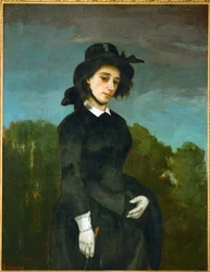 Mujer con hábito de montar (óleo sobre lienzo)