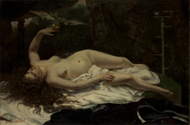 Mujer con un loro, 1866
