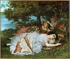 Jóvenes a orillas del Sena (óleo sobre lienzo)