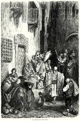 Una calle de Albacete (grabado)