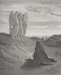 Abraham y los tres ángeles, ilustración de 