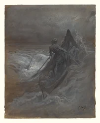 Después del naufragio - Diseño para una ilustración de The Rime of the Ancient Mariner de Coleridge
