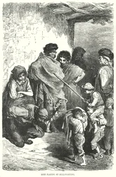 Muchachos jugando a los toros (grabado)