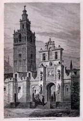 Iglesia de la Giralda en Sevilla por Doré, “Tour du Monde” 2da sem. 1866