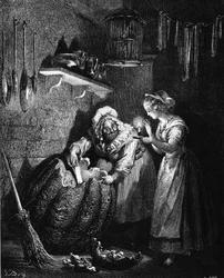 Cenicienta: ilustración de Gustave Doré - en «Les Contes» de Charles Perrault.