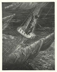 Ilustración de Gustave Dore para Rime of the Ancient Mariner de Coleridge (grabado)