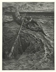 Ilustración de Gustave Dore para Rime of the Ancient Mariner de Coleridge (grabado)