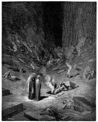 Infierno: la ciudad de Dis, dios romano del inframundo, 1863