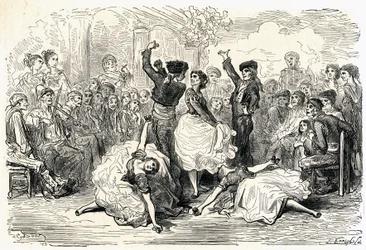 Ilustración de "Voyage en Espagne" escrito por Charles Davillier y publicado en 1866 (grabado)