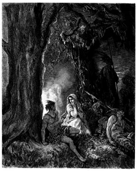 Ilustración de Gustave Dore (1832-1883) para la novela de François Rene de Chateaubriand (1768-1848), Atala, edición Hachette 1863 -