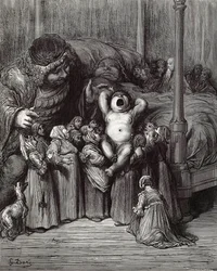 Ilustración del libro Gargantúa y Pantagruel de Rabelais