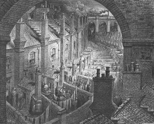 Sobre Londres - En tren, 1872