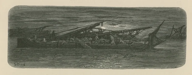 Personas en la cubierta de un barco en el Támesis