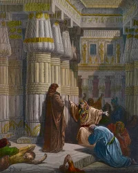 El faraón llamando a Moisés