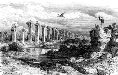 Acueducto romano, Mérida, España, siglo XIX