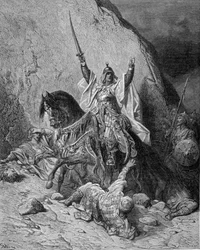 Saladino (1138-1193) (Salah al-Din Yusuf al-Ayyubi (al-Ayyubi). Grabado de Gustave Doré. Siglo XIX