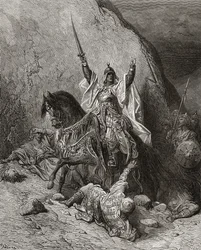 Saladino Yusuf (m.1173) Sultán durante la Segunda Cruzada, ilustración de 