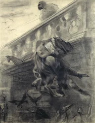 Escena de «Nuestra Señora de París» de Victor Hugo (1802-85)