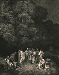 Así vi unida la brillante escuela de él, el monarca de la canción más sublime, c1890