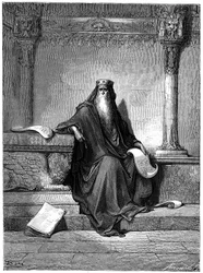 Salomón - Ilustración de Gustave Dore (1832-1883) para La Biblia (1866) -
