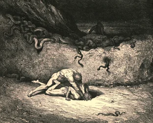 Ese duende del aire es Schicchi, en igual estado de ánimo de travesura aleatoria aún desahoga su rencor, c1890