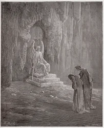 La Divina Comedia, Purgatorio, Canto 9: Dante y Virgilio ante las puertas del Purgatorio - de Dante Alighieri (1265-1321) - Ilustración de Gustave Doré (1832-1883)