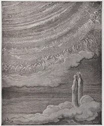 La Divina Comedia, Paraíso, Canto 28: La hueste centelleante del cielo - por Dante Alighieri (1265-1321) - Ilustración de Gustave Doré (1832-1883)