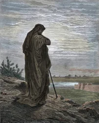 El profeta Amós. Grabado de «La Biblia» de Gustave Doré (1832-1883)