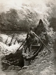 El marinero, de "The Rime of the Ancient Mariner", poema de Samuel Taylor Coleridge (1772-1834), ilustración de Gustave Doré (1832-1883)