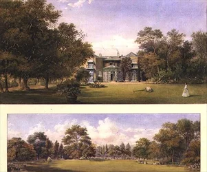 Dos vistas de Old Grove House, Middlesex