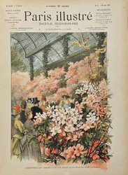 Exposición de azaleas en los invernaderos de la ciudad de París (Serres d