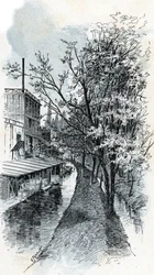 Vista de los dos ríos Bievre desde el Boulevard d