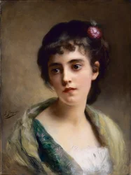 Cabeza de niña (óleo sobre tabla)