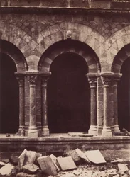 Catedral de Notre-Dame, Detalle de la arcada del claustro, Le Puy