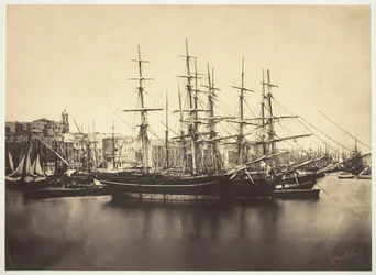 Barcos en el puerto de Sète, 1857