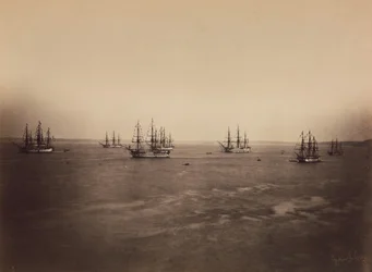 Las flotas francesa e inglesa, Cherburgo, agosto de 1858