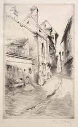La calle de la Escuela en Troyes, 1902