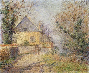 Casas en las orillas del Eure, Louviers, 1902