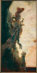 Safo, cayendo (pintura sobre lienzo)