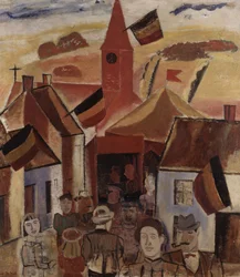Feria de pueblo, c.1930 (óleo sobre lienzo)