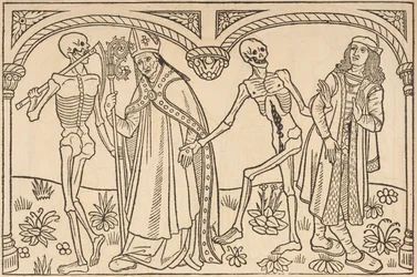 La muerte llevándose al obispo y al noble, de 